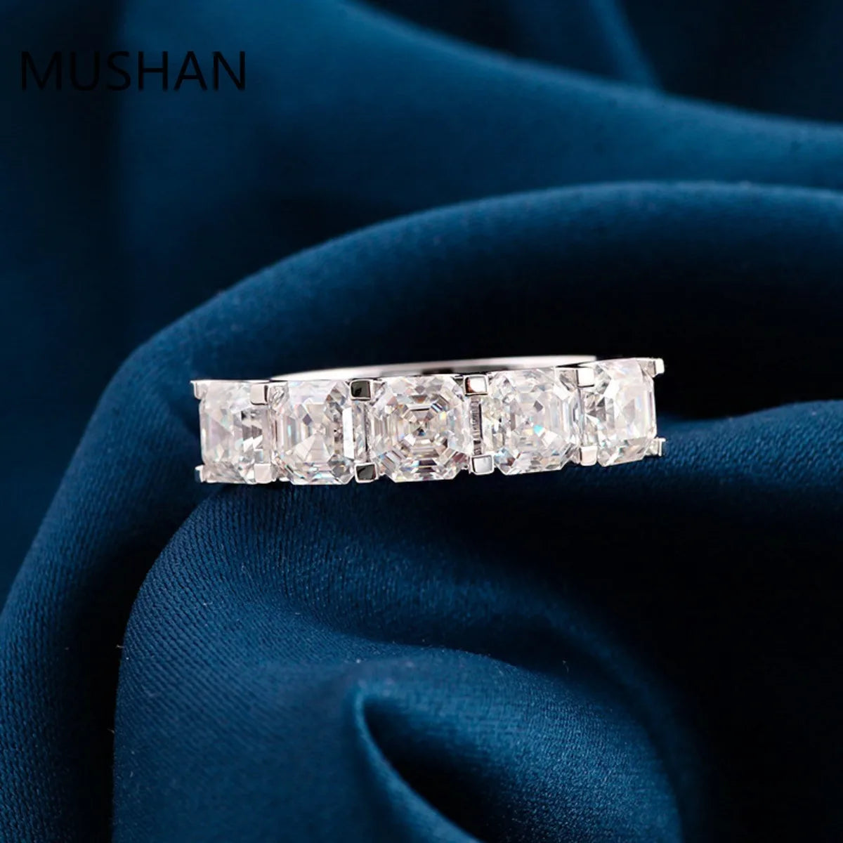 MUSHAN Luxury Custom 14K 18K Gold Rings Band Jewelry With Moissanite Diamond Lab Grown Gemstones Diamond Wedding Ring For Women
