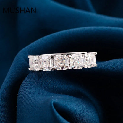 MUSHAN Luxury Custom 14K 18K Gold Rings Band Jewelry With Moissanite Diamond Lab Grown Gemstones Diamond Wedding Ring For Women