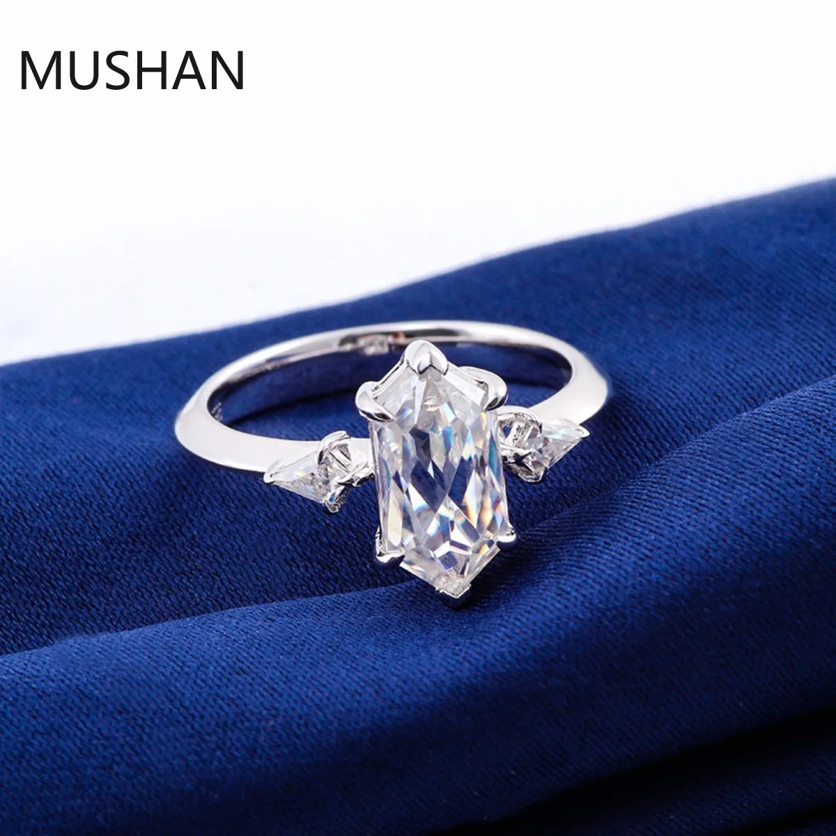 MUSHAN Luxury Custom 14K 18K Gold Rings Band Jewelry With Moissanite Diamond Lab Grown Gemstones Diamond Wedding Ring For Women